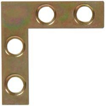 Hillman 852201 2.5 x 0.5 in. Zinc & Yellow Dichromate Flat Corner Brace