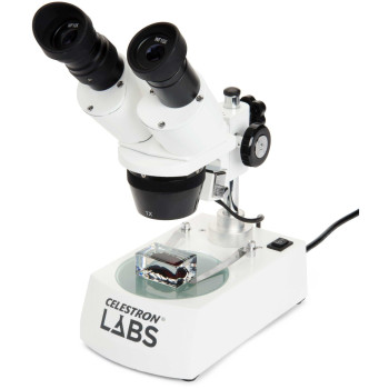 Celestron Celestron Labs Binocular Stereo Microscope 2060X Magnification Upper And Lower Led Illumination Includes 10