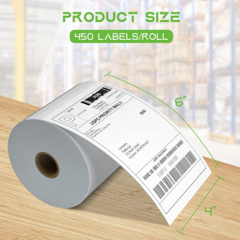 Mflabel 20 Rolls Of 450 Labels 4X6 Direct Thermal Mailing Shipping Labels For Zebra 2844 Zp450 Zp500 Zp505