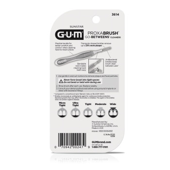 Gum Proxabrush Gobetweens Wide Interdental Brushes Soft Bristled Dental Picks For Plaque Removal Health Safe For Braces