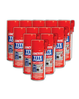 Loctite Tite Foam Gaps Cracks Spray Foam Sealant Polyurethan Expanding Foam Insulation 12 Fl Oz Can Pack Of 12 White