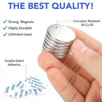 Mikede Heavy Duty Magnets Super Strong Magnets With Adhesive Backing For Refrigerator Rare Earth Magnets Neodymium Magnets For