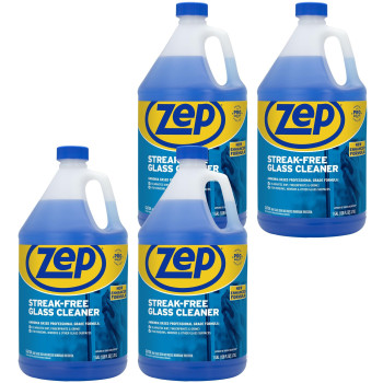 Zep Streakfree Glass Cleaner 1 Gallon Case Of 4 Zu1120128 Professional Grade Formula That Cleans Dirt Fingerprints Grim