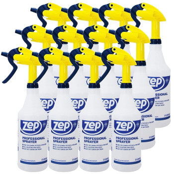 Zep Professional Sprayer Bottle 32 Oz Case Of 12 Hdpro1 Versatile Adjustable Nozzle Spray Bottles With A Fine Mist Or Po