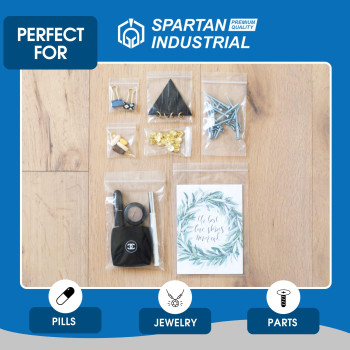 Spartan Industrial 3 X 4 1000 Count 2 Mil Clear Reclosable Zip Plastic Poly Bags With Resealable Lock Seal Zipper