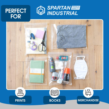 Spartan Industrial 5 X 7 1000 Count 2 Mil Clear Reclosable Zip Plastic Poly Bags With Resealable Lock Seal Zipper