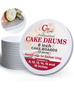 Cake Boards By Cakebon Sturdy 12 Inch Cake Drums 8 Inch Cake Boards Professional Smooth Straight Edges White 12Pack Cake