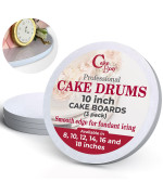 Cakebon Cake Boards Sturdy 12 Inch Cake Drums 10 Inch Cake Boards Professional Smooth Straight Edges White 3Pack Cake Boar