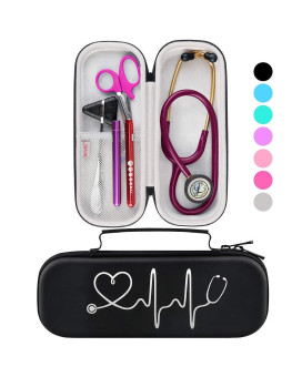 Bovke Stethoscope Case For 3M Littmann Classic Iii Lightweight Ii Se Mdf Acoustica Deluxe Stethoscopes Extra Room For Medic