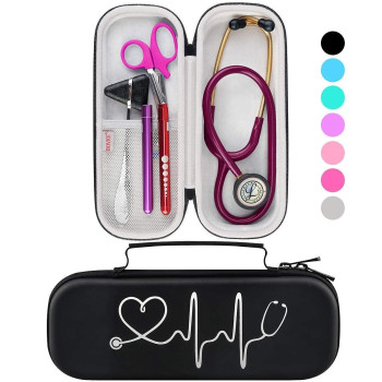 Bovke Stethoscope Case For 3M Littmann Classic Iii Lightweight Ii Se Mdf Acoustica Deluxe Stethoscopes Extra Room For Medic