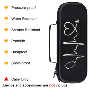 Bovke Stethoscope Case For 3M Littmann Classic Iii Lightweight Ii Se Mdf Acoustica Deluxe Stethoscopes Extra Room For Medic