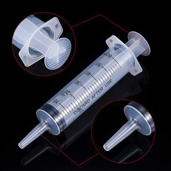 Frienda Large Plastic Syringe 4 Pack Measuring Syringe Tools Dispensing Multiple Uses 20 Ml And 60 Ml