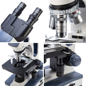 Swift Sw350B 40X2500X Magnification Siedentopf Binocular Head Researchgrade Compound Lab Microscope With Widefield 10X And