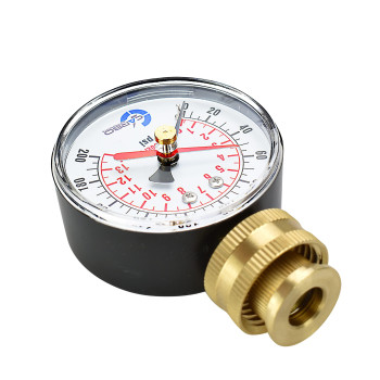 Carbo Instruments 212 Pressure Gauge Water Pressure Test Gauge 34 Female Hose Thread 0200 Psi With Red Pointer