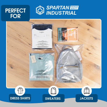 Spartan Industrial 18 X 24 100 Count Self Seal Clear Poly Bags With Suffocation Warning For Packaging T Shirts Fba