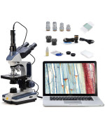 Swift Trinocular Compound Microscope Sw350T 40X2500X Magnification Siedentopf Head Researchgrade Twolayer Mechanical Stage 1