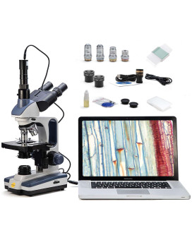 Swift Trinocular Compound Microscope Sw350T 40X2500X Magnification Siedentopf Head Researchgrade Twolayer Mechanical Stage 1