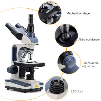 Swift Trinocular Compound Microscope Sw350T 40X2500X Magnification Siedentopf Head Researchgrade Twolayer Mechanical Stage 1