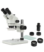 Swift Trinocular Stereo Zoom Microscope With 56Bulb Led Ring Light 35X90X Magnification Wf10X Eyepieces 07X45X Zoom Object