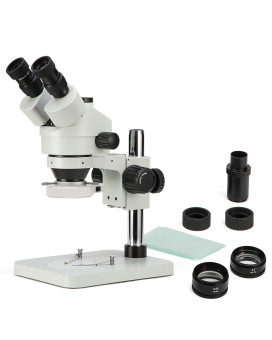 Swift Trinocular Stereo Zoom Microscope With 56Bulb Led Ring Light 35X90X Magnification Wf10X Eyepieces 07X45X Zoom Object