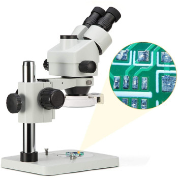 Swift Trinocular Stereo Zoom Microscope With 56Bulb Led Ring Light 35X90X Magnification Wf10X Eyepieces 07X45X Zoom Object