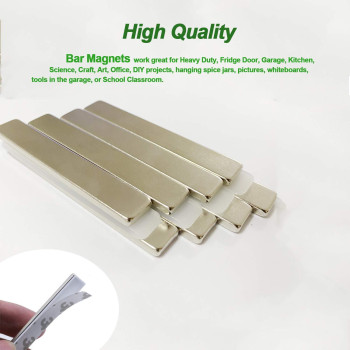 Ucinnovate Neodymium Magnets Strong Rare Earth Magnets With Adhesive Backing 8 Pack Powerful Magnetic Strip Rareearth Metal