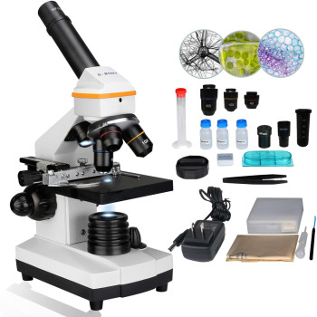 Svbony Sv601 Microscope Monocular Microscope With Mechanical Moving Platform 80X1600X Student Microscope Kit For School Educa