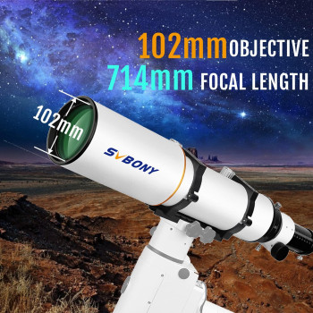 Svbony Sv503 Telescope 102Ed F7 Extra Low Dispersion Achromatic Refractor Ota Microreduction Rap Focuser For Astrophotograph