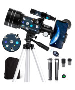 Telescope For Adults Astronomy 70Mm Aperture 300Mm Focal Length Portable Astronomical Telescope For Beginners Age Over 8 Years