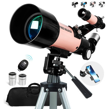 Telescope For Astronomy Beginners 70Mm Aperture And 400Mm Focal Length Professional Refractor Telescope For Adults Great Astro