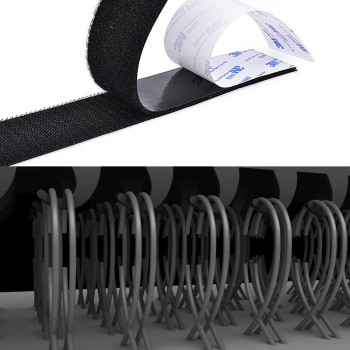 6Pair Hook And Loop Tape 4In X 8In Self Adhesive Sticky Back Interlocking Nylon Fabric Fastener Heavy Duty Adhesion Strip Tape R