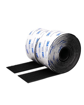 Hook And Loop Tape 2In X 10Ft Self Adhesive Sticky Back Interlocking Nylon Fabric Fastener Heavy Duty Adhesion Strip Tape Reclos