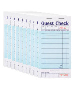 Stock Your Home Blue Guest Check Books For Servers 10 Pack Server Note Pads Waiter Checkbook Food Receipt Book Restaurant O