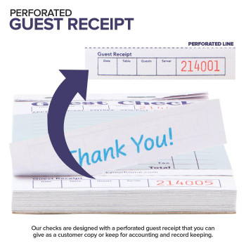 Stock Your Home Blue Guest Check Books For Servers 10 Pack Server Note Pads Waiter Checkbook Food Receipt Book Restaurant O