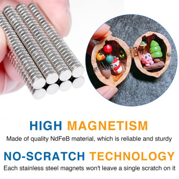 Trymag Small Refrigerator Magnets 200Pcs Multiuse Rare Earth Magnets Tiny Neodymium Magnets Round Disc Office Magnets For Frid