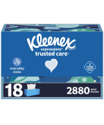 Kleenex Expressions Trusted Care Facial Tissues 18 Flat Boxes 160 Tissues Per Box 2Ply 2 880 Total Tissues Packaging May