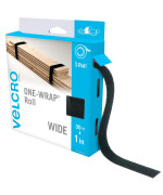 Velcro Brand Vel30768Ams Wide Straps 1 In X 30 Ft Roll Cut To Length Reusable Selfgripping Tape Bundle Poles Wood Pipe