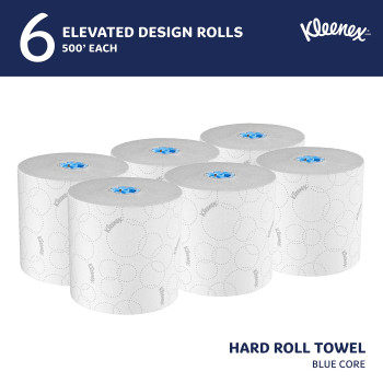 Kleenex Hard Roll Paper Towels Bulk 54471 With Elevated Design And Premium Absorbency Pockets For Scott Blue Core Dispenser