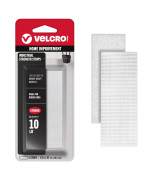 Velcro Brand Heavy Duty Hook And Loop Strips With Adhesive 4X2 Inch Wide Strong Fasteners Holds 10 Lbs Stickon Back Whit