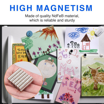 Trymag Magnets 180Pcs Small Strong Neodymium Magnets Tiny Rare Earth Magnets Round Fridge Magnets For Whiteboard Office Diy