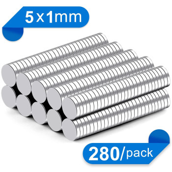 Trymag Magnets 280Pcs Small Strong Neodymium Magnets Tiny Rare Earth Magnets Round Fridge Magnets For Whiteboard Office Diy