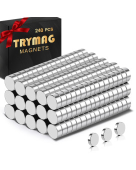 Trymag Small Magnets 240Pcs Mini Magnets Neodymium Magnets Tiny Round Fridge Magnets Small Strong Rare Earth Magnets For Fridg