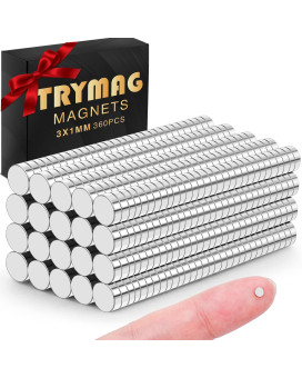 Trymag Tiny Magnets 360Pcs Small Rare Earth Magnets For Whiteboard 3X1Mm Mini Round Magnets Neodymium Magnets For Fridge Offic