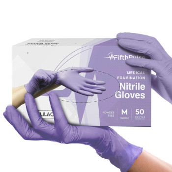 Lilac Nitrile Disposable Gloves 50 Count 3 Mil Nitrile Gloves Medium Powder And Latex Free Rubber Gloves Surgical Medica