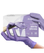 Lilac Nitrile Disposable Gloves 50 Count 3 Mil Nitrile Gloves Small Powder And Latex Free Rubber Gloves Surgical Medical