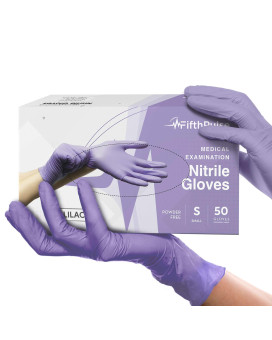 Lilac Nitrile Disposable Gloves 50 Count 3 Mil Nitrile Gloves Small Powder And Latex Free Rubber Gloves Surgical Medical