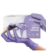 Lilac Nitrile Disposable Gloves 50 Count 3 Mil Nitrile Gloves Large Powder And Latex Free Rubber Gloves Surgical Medical