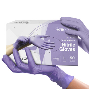 Lilac Nitrile Disposable Gloves 50 Count 3 Mil Nitrile Gloves Large Powder And Latex Free Rubber Gloves Surgical Medical