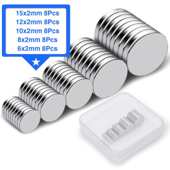 Diymag Small Magnets 40 Pack Tiny Rare Earth Magnets 5 Different Size Neodymium Magnets For Refrigerator Diy Building Craft