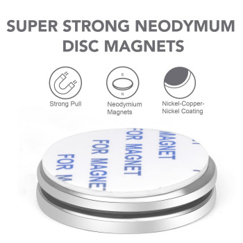 E Bavite Super Strong Neodymium Disc Magnets With Double Sided Adhesive Powerful Permanent Rare Earth Magnets 126 Inch D X 1